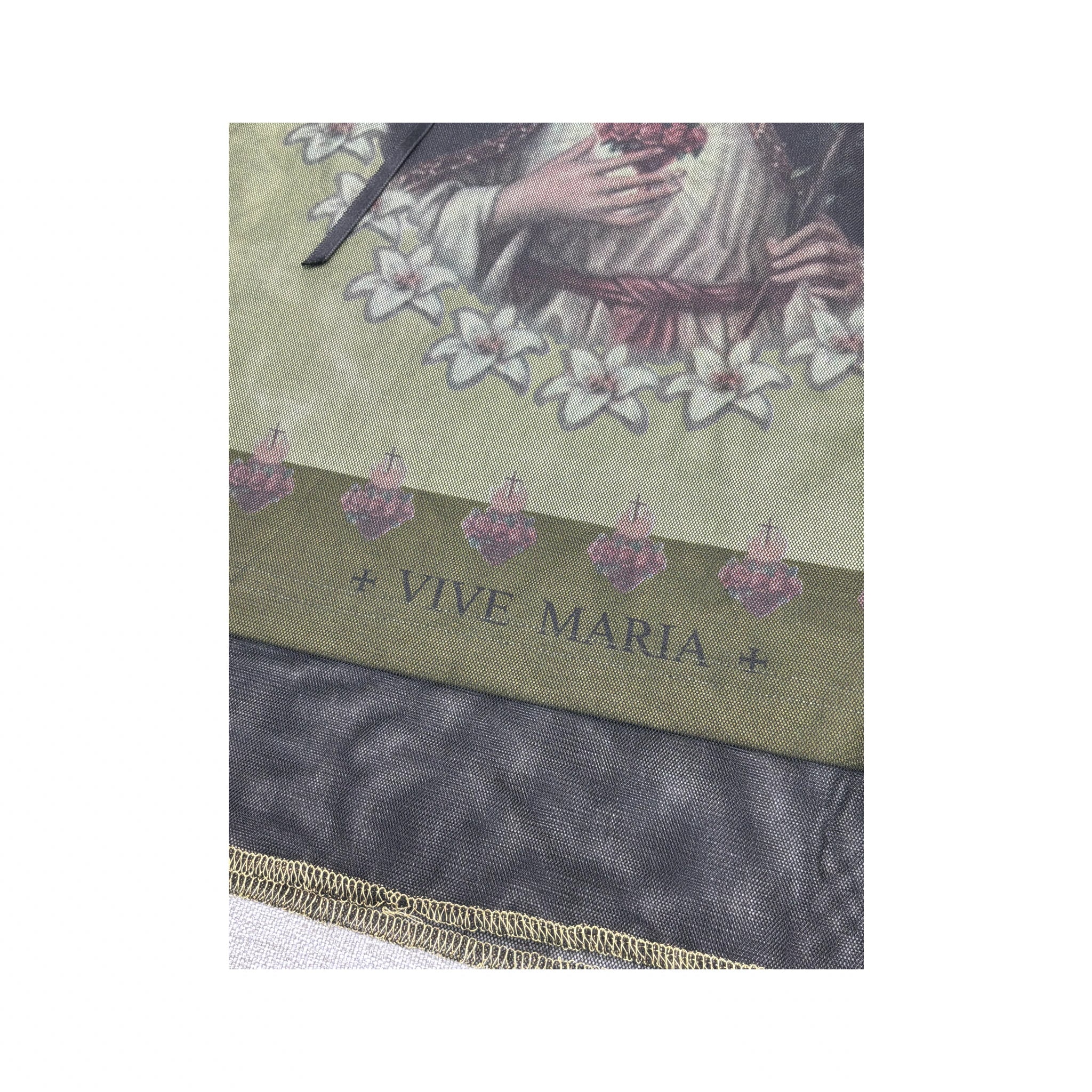 Vive Maria Virgin Mary Graphic Mesh Mini Skirt