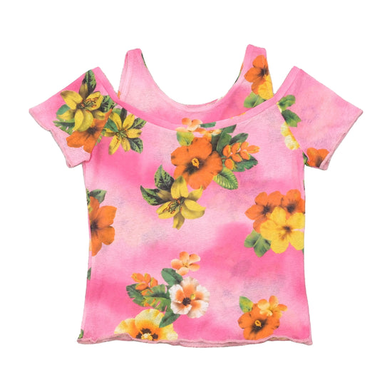 Floral Cold Shoulder T-shirt