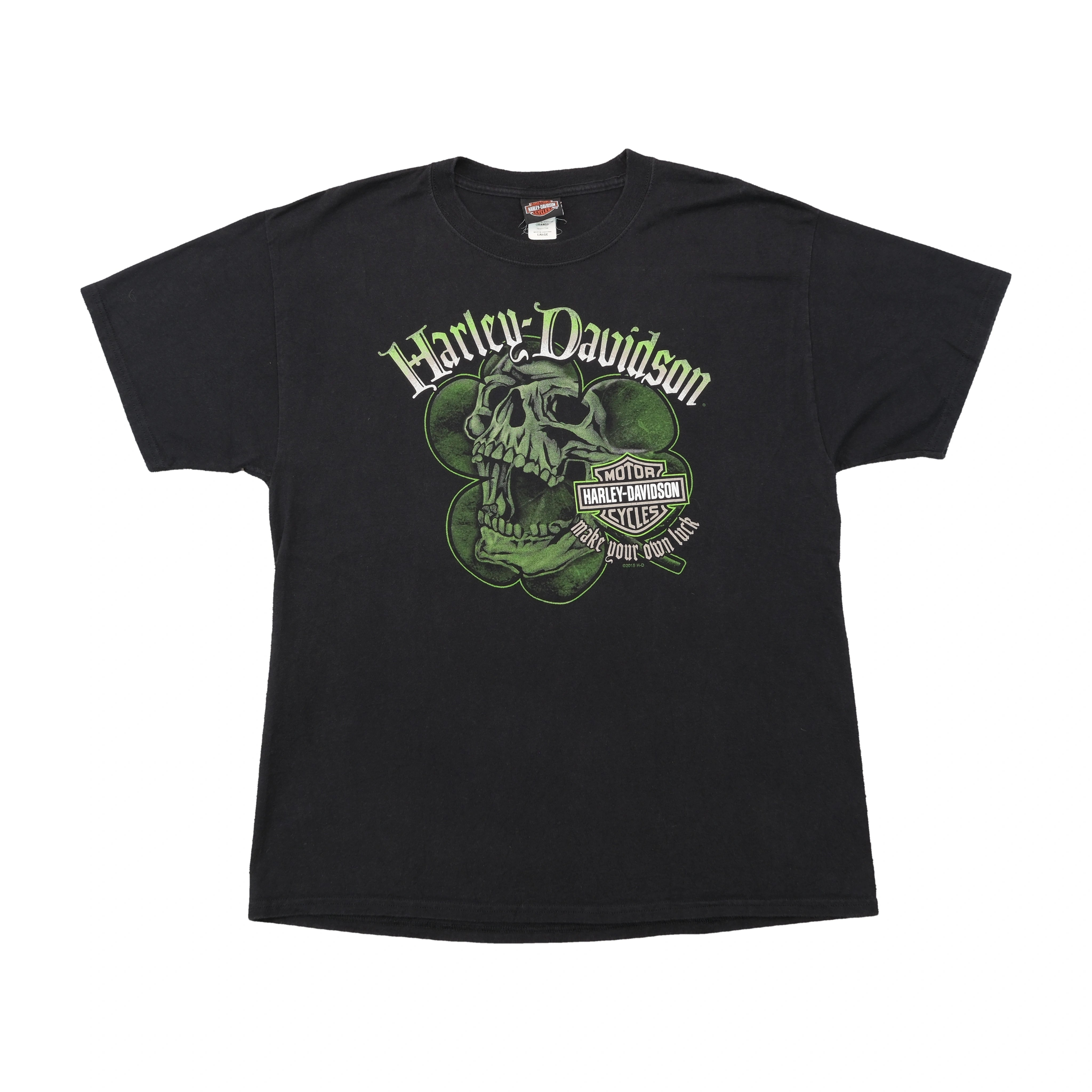 T-shirt Harley-Davidson Bourbon Street em algodão com estampado de Caveira
