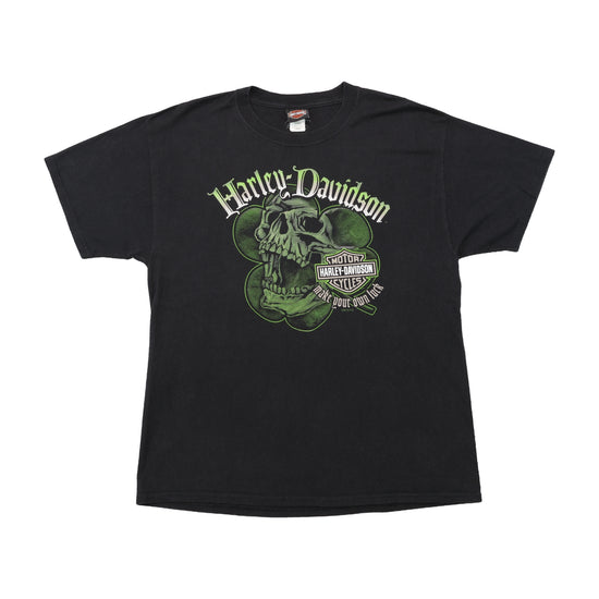 T-shirt Harley-Davidson Bourbon Street de Algodão com Gráfico de Caveira
