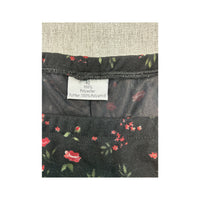 Vintage Black Ditsy Floral Midi Skirt