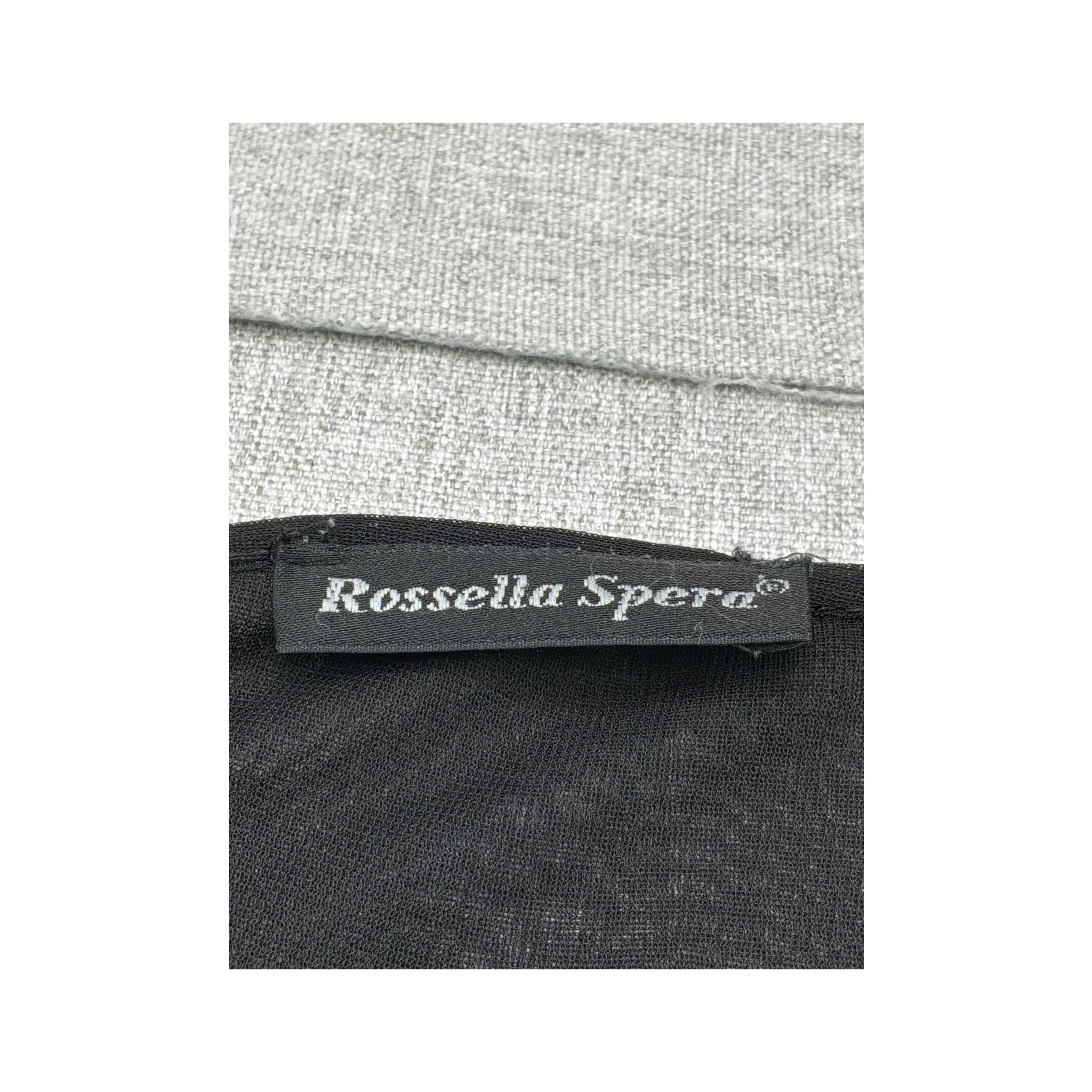 Rossella Sport Vintage Black Sheer Sequin Detail Polyester Blouse