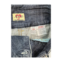Blue Collection Washed Denim Mini Skirt with Double-Button Waist