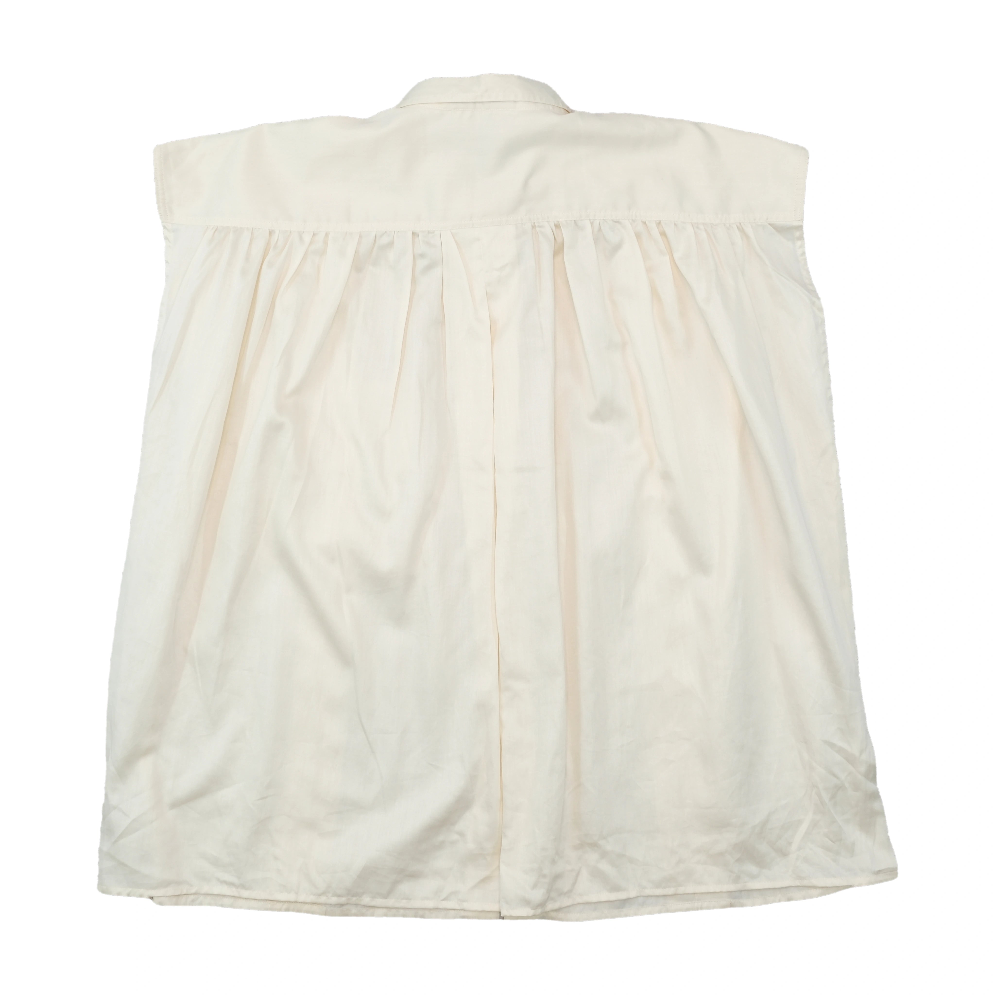 I Blues Pleated Front Button-Up Blouse