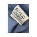 Replay Navy Cotton Velvet Button-Down Shirt