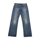 Miss Sixty Distressed Wide Leg Cotton Jeans