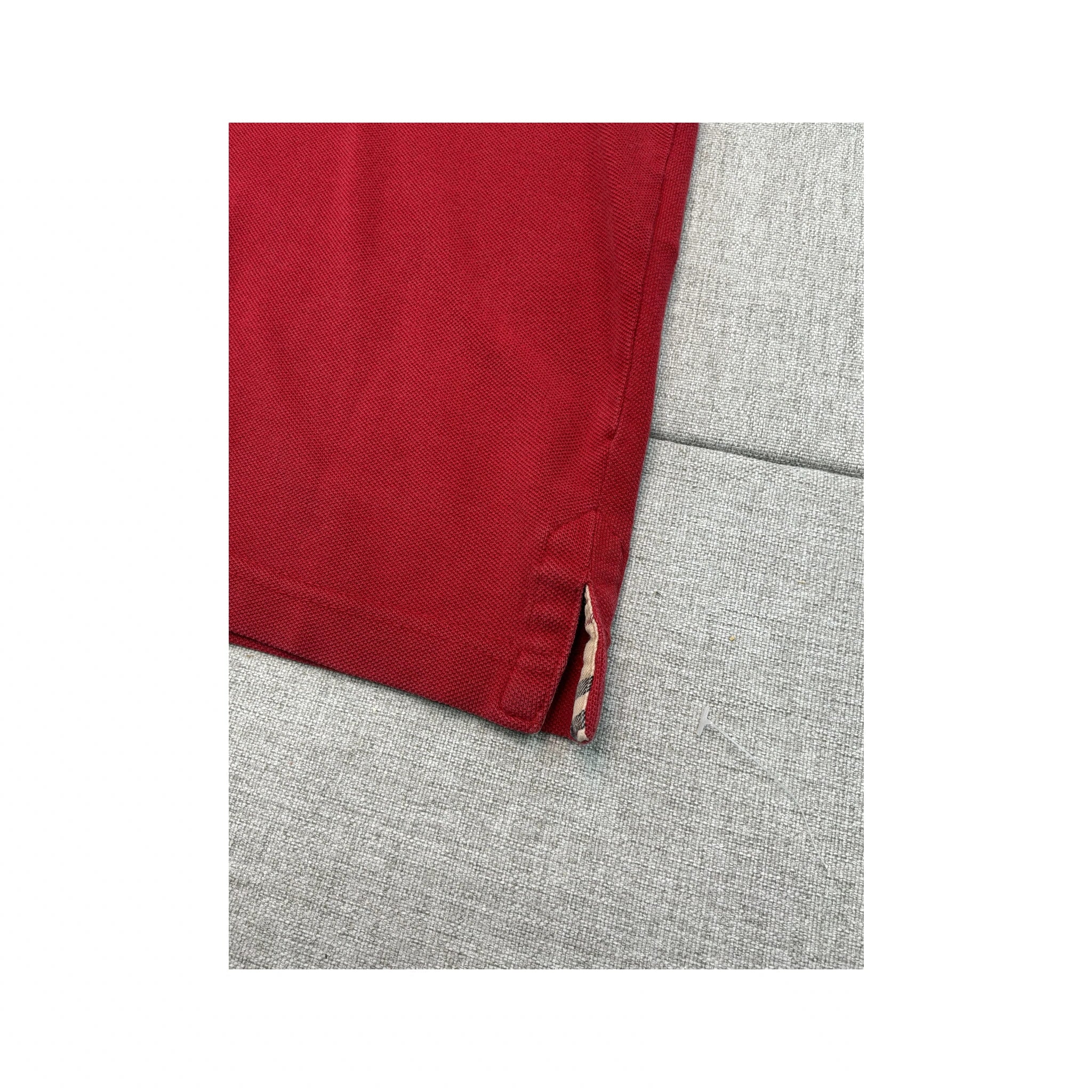 Polo Burberry em algodão com Acabamento Nova Check