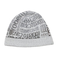 Roberto Cavalli Logo Pattern Knit Beanie