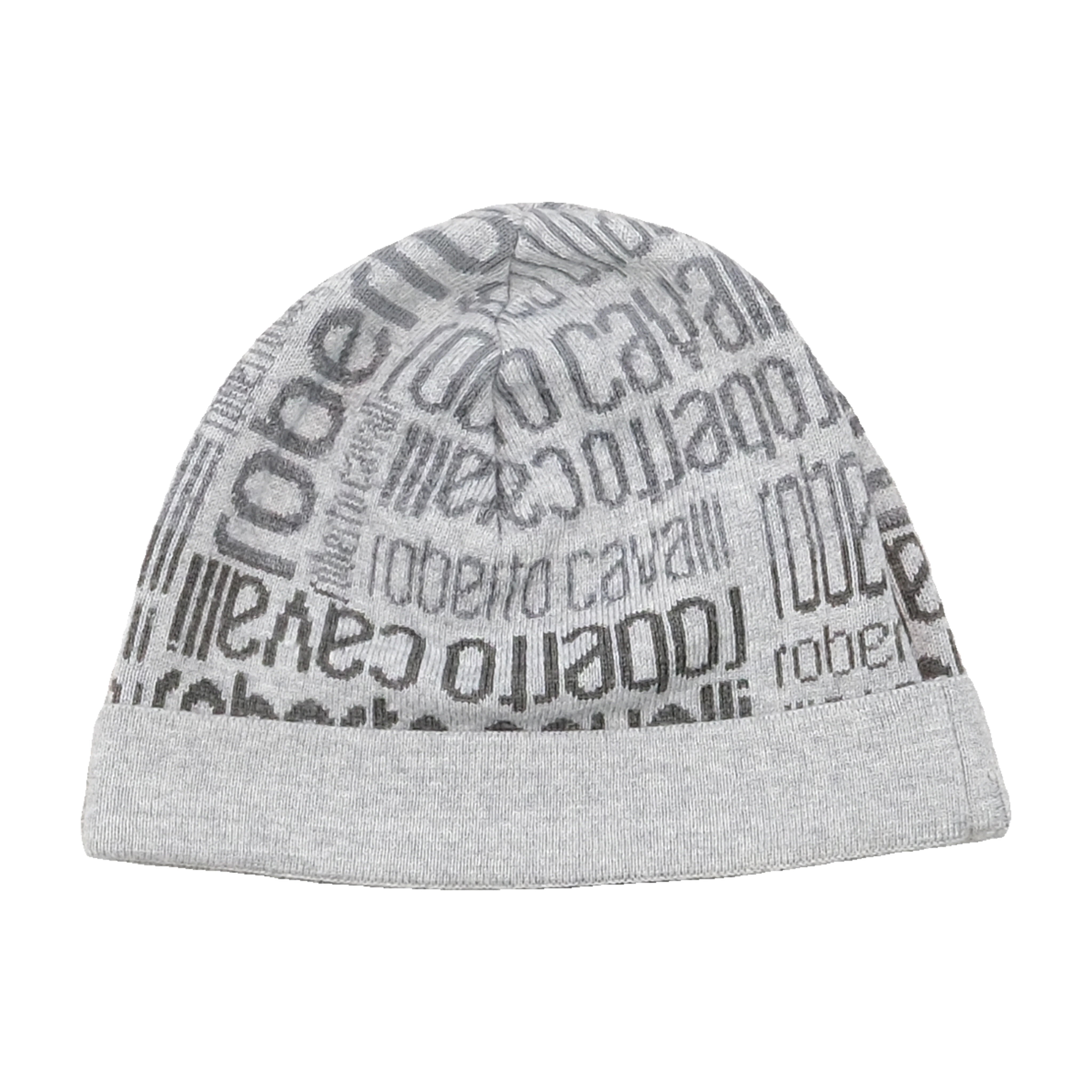 Roberto Cavalli Logo Pattern Knit Beanie