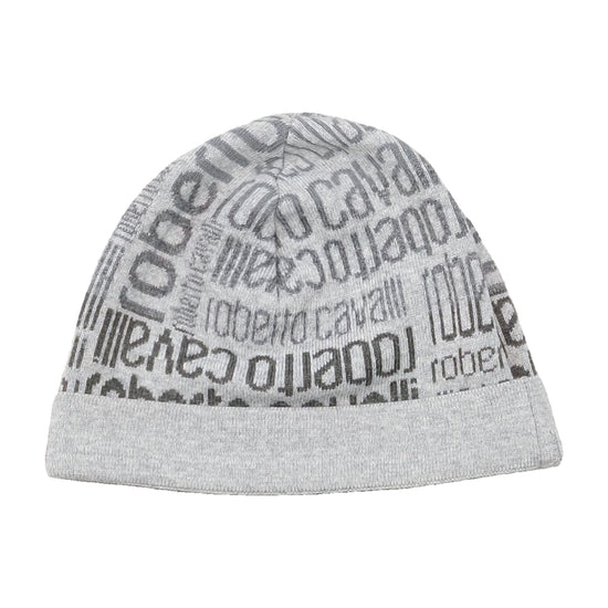 Roberto Cavalli Logo Pattern Knit Beanie
