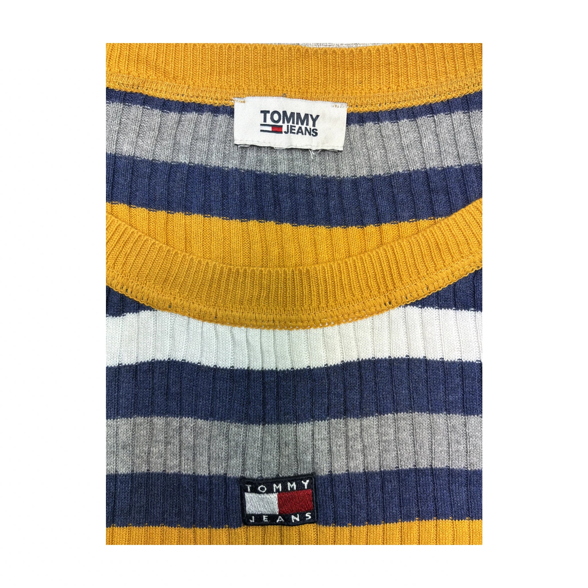 Tommy Jeans Ribbed Striped Crewneck Sweater