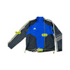 Casaco de fato de treino Adidas azul e preto color block com Três riscas