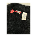 Miss Sixty Black Fuzzy Knit Capelete Sweater
