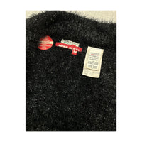 Miss Sixty Black Fuzzy Knit Capelete Sweater
