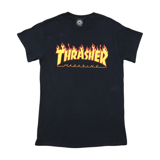 Thrasher Flame Logo Cotton Graphic T-Shirt