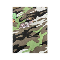 Plus Minus Camouflage Embroidered Sequin Cotton Tank Top