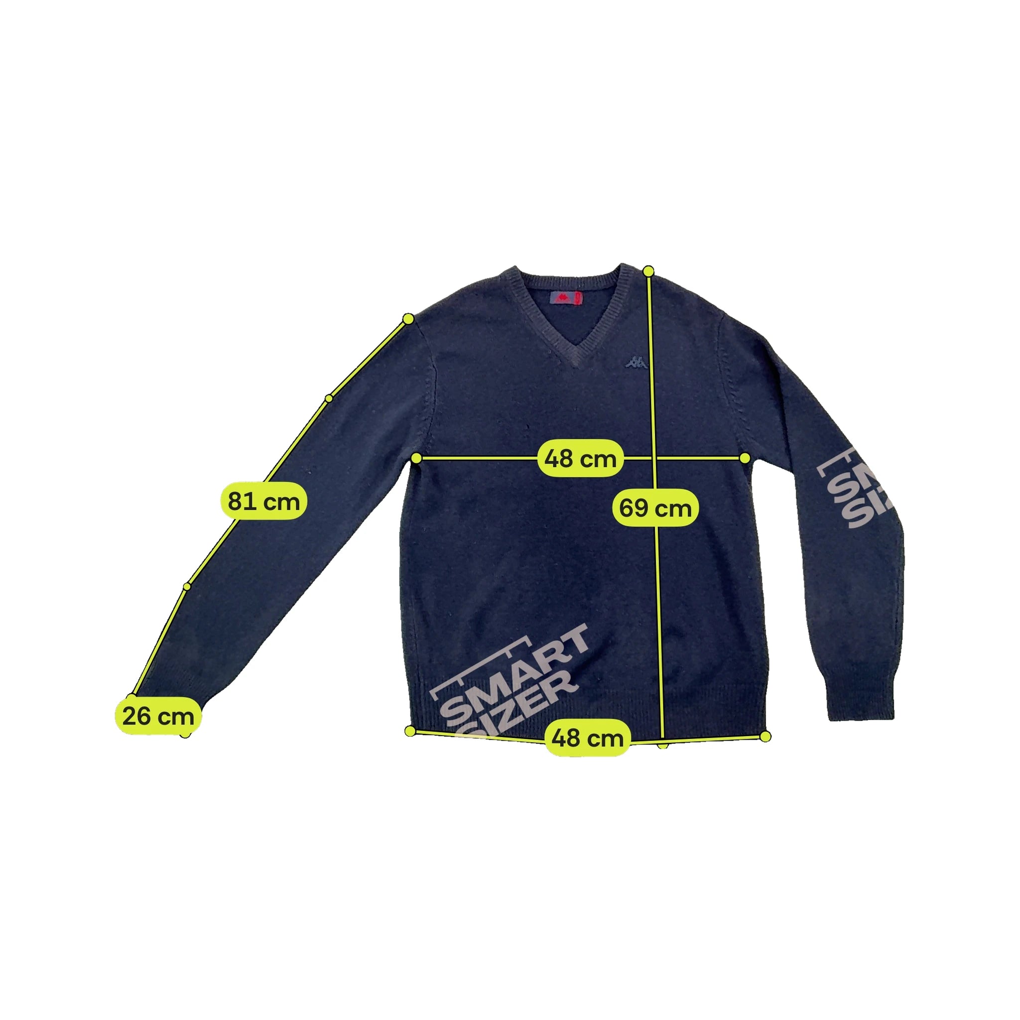 Kappa Vintage Wool V-Neck Knit Sweater