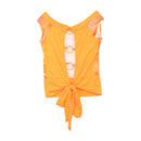 Almax Ring Detail Tie-Back Printed Tank Top