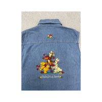 The Disney Store Winnie the Pooh Fruit Print Sleeveless Button Up Shirt