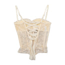 Charme Lace Rhinestone Corset Tank Top