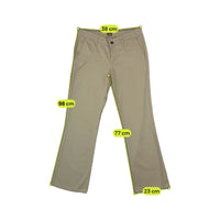 Dickies Mid-Rise Slim Fit Bootcut Cotton Blend Twill Khaki Work Pants