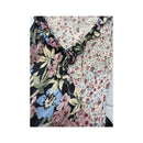 Patrizia Pepe Floral Ruffle Trim Asymmetrical Maxi Dress (silk?)