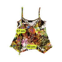 Coccapani Trend Sequin Trim Abstract Floral Tank Top