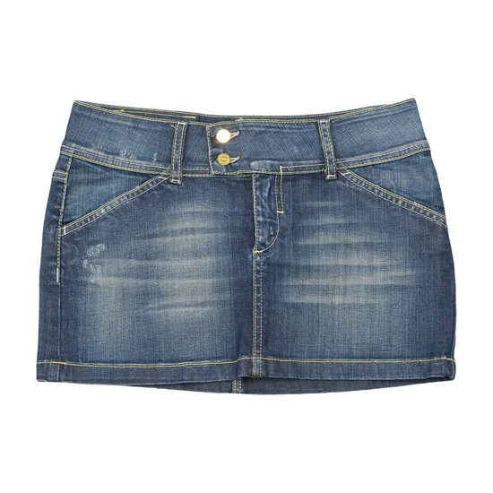 Phard Faded Denim Mini Skirt