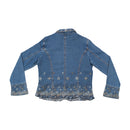 Vintage Floral Embroidered Denim Jacket