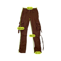 Americo Tavar Brown Lace-Up Cargo Pants