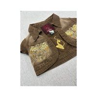 Baby Phat Embroidered Cropped Short Sleeve Jacket